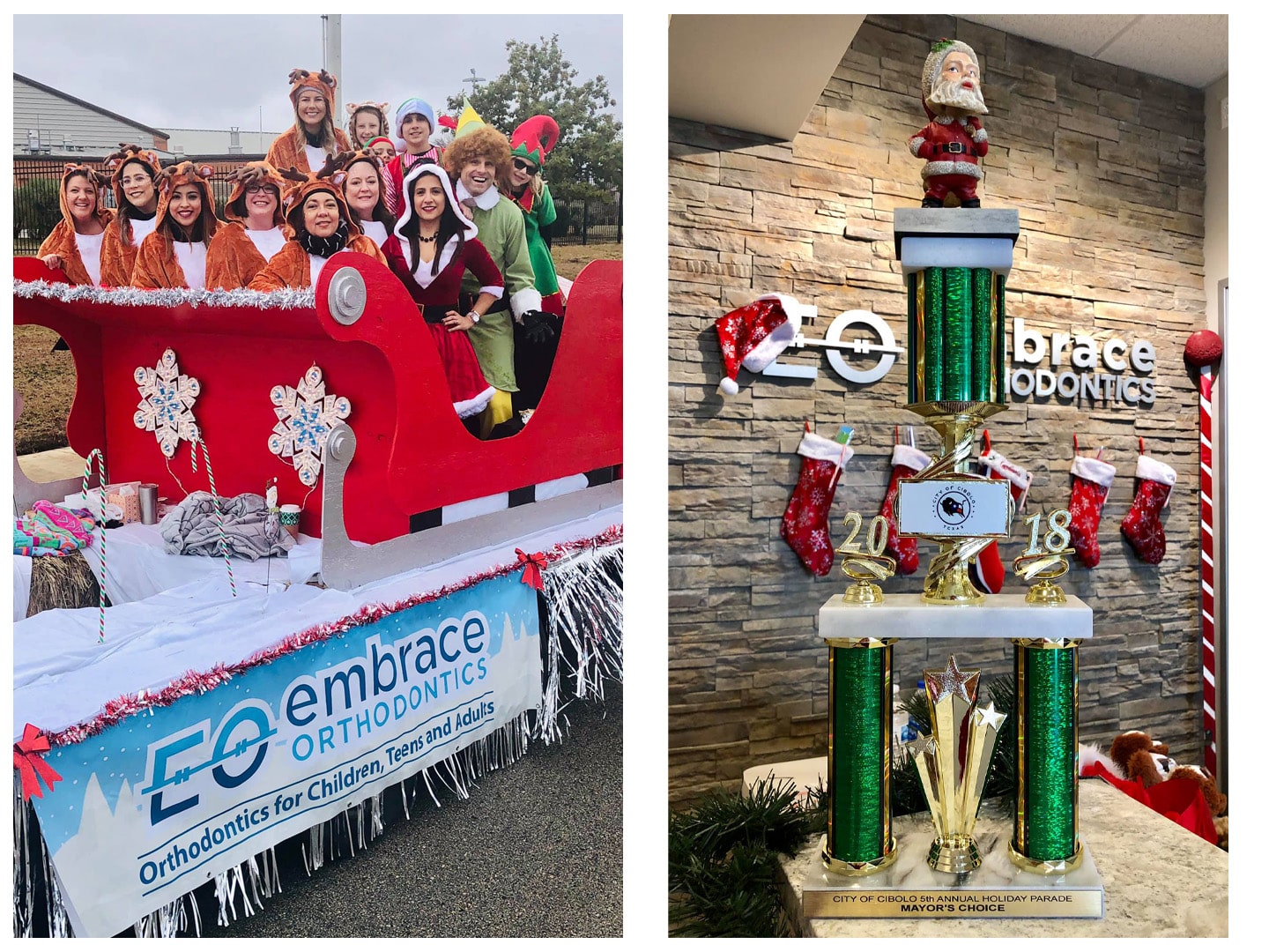 Embrace Orthodontics Parade award