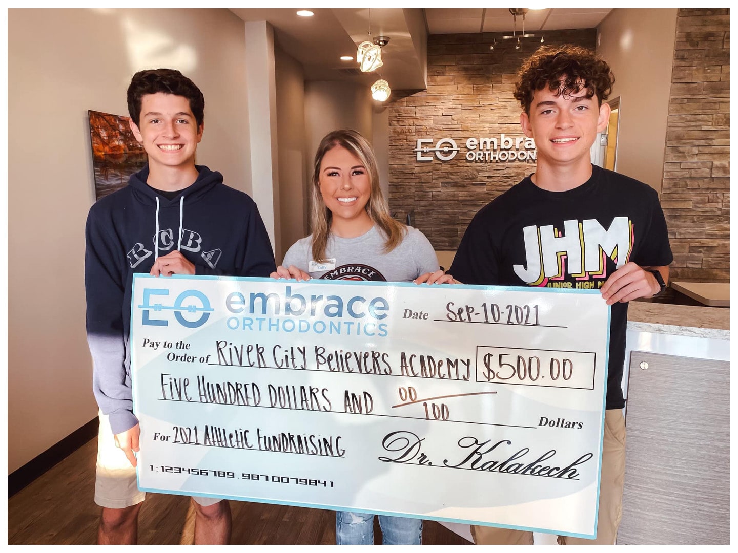 Embrace Orthodontics supporting River City Believers Academy