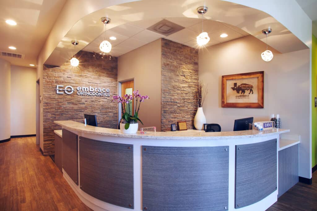 Embrace Orthodontics office tour front desk